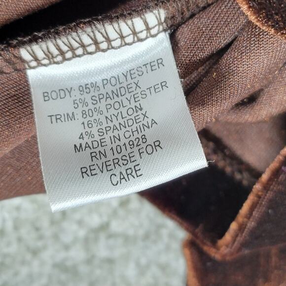 Vtg Susie Couture Velvet Skirt Set Womens L Brown Paisley Cowl‎ Neck Whimsigoth - Picture 8 of 16